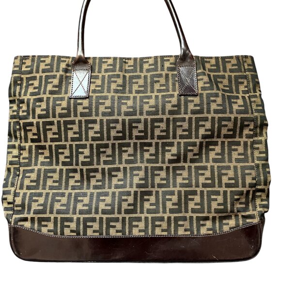 Fendi Zucca FF Tote Large Vintage - Picture 1 of 7